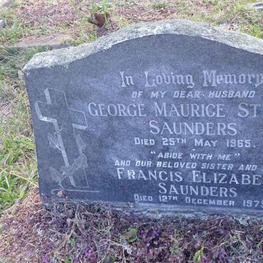 SAUNDERS George Maurice Stuart -1965 :: SAUNDERS Francis Elizabeth -1975