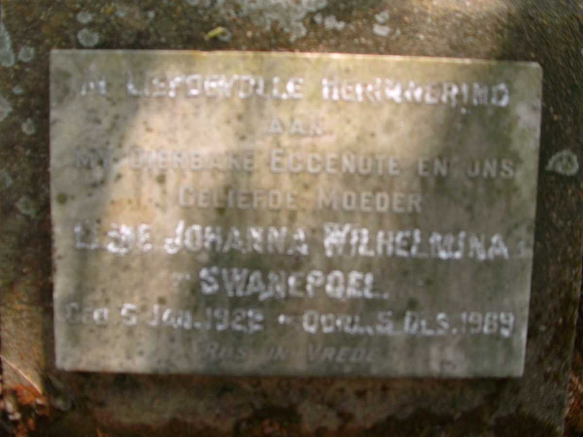 SWANEPOEL Elsie Johanna Wilhelmina 1922-1969