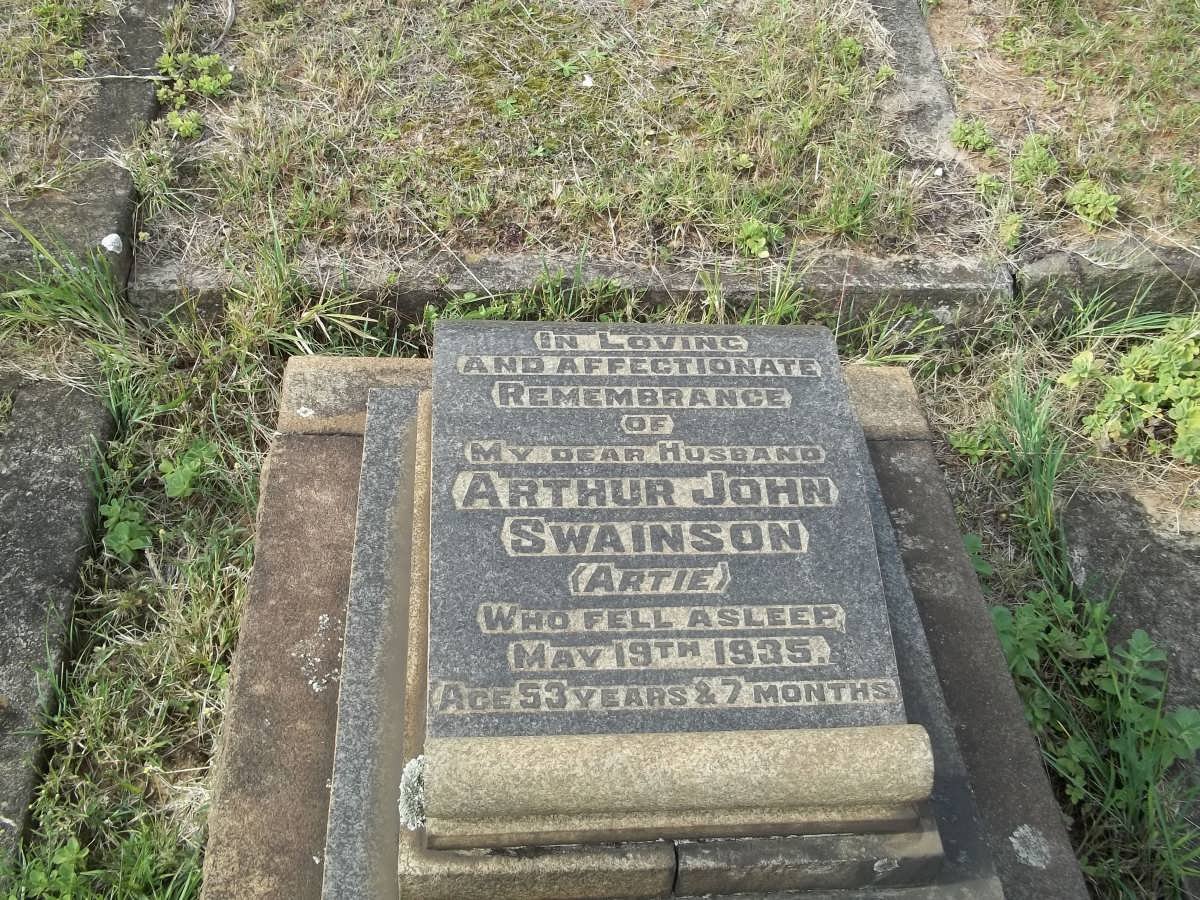 SWAINSON Arthur John -1935 &amp; Elizabeth Mary -1937