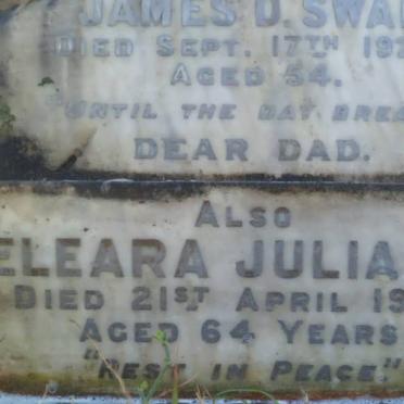 SWAN James D. -1923 &amp; Miceleara Julia -1937