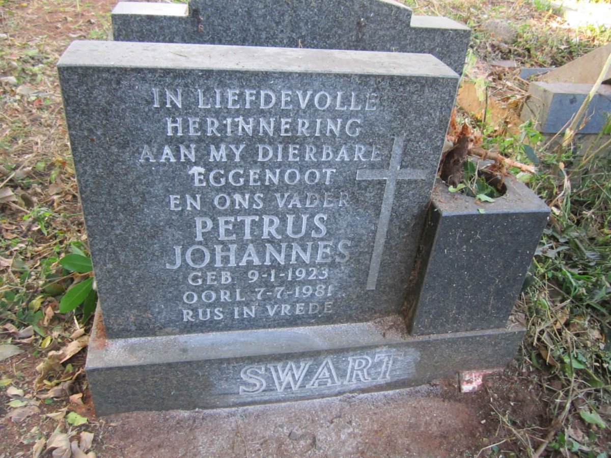 SWART Petrus Johannes 1923-1981