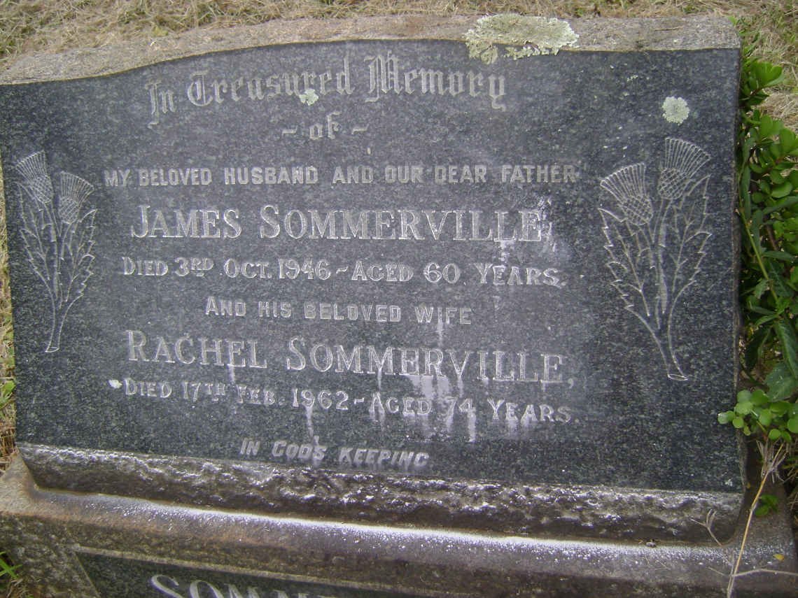 SOMMERVILLE James -1946 &amp; Rachel -1962