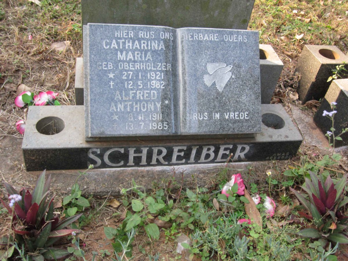 SCHREIBER Alfred Anthony 1911-1985 &amp; Catharina Maria 1921-1982