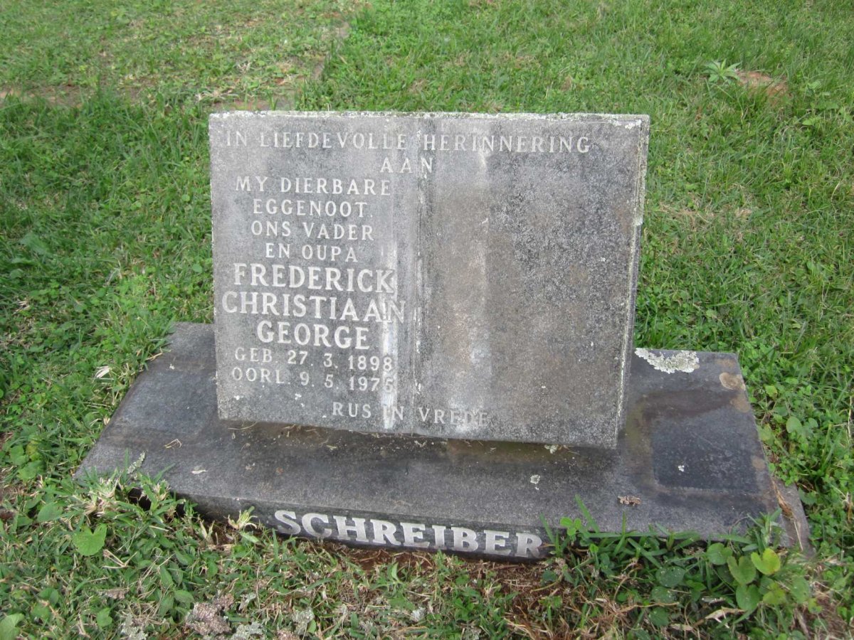 SCHREIBER Frederick Christiaan George 1898-1975