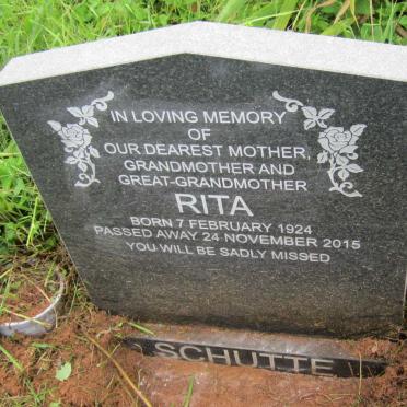 SCHUTTE Rita 1924-2015