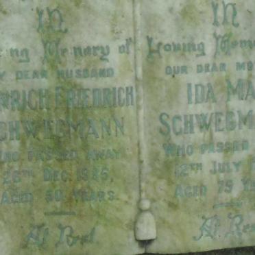 SCHWEGMANN Heinrich Friedrich -1935 &amp; Ida May -1973