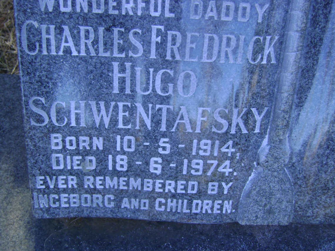 SCHWENTAFSKY Charles Fredrick Hugo 1914-1974