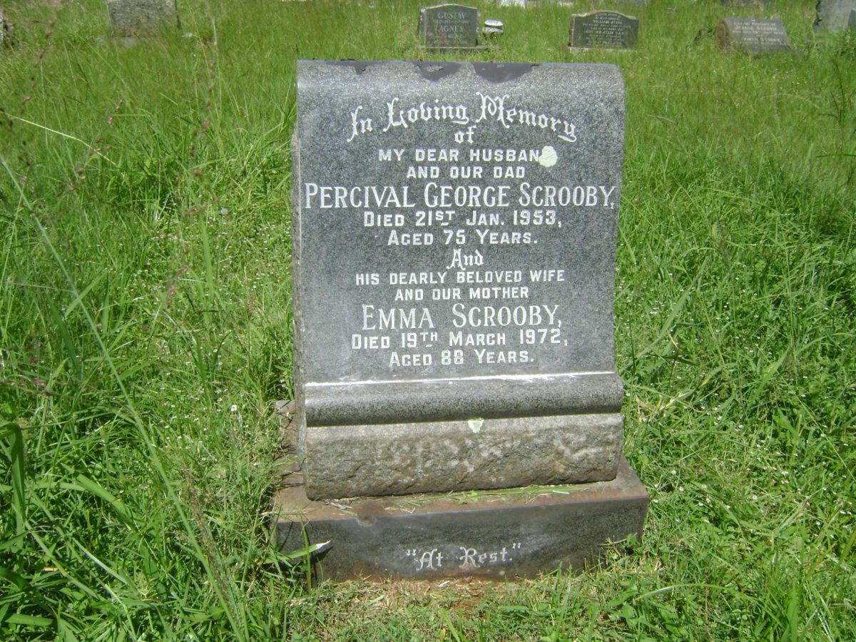 SCROOBY Percival George -1953 &amp; Emma -1972