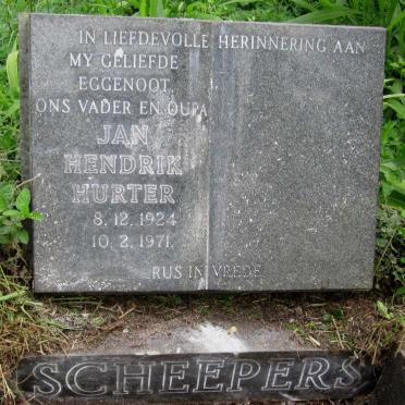 SCHEEPERS Jan Hendrik Hurter 1924-1971