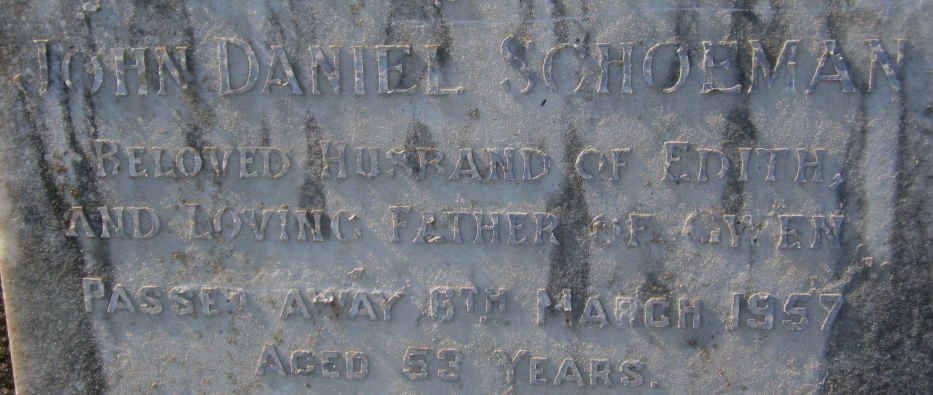 SCHOEMAN John Daniel -1957