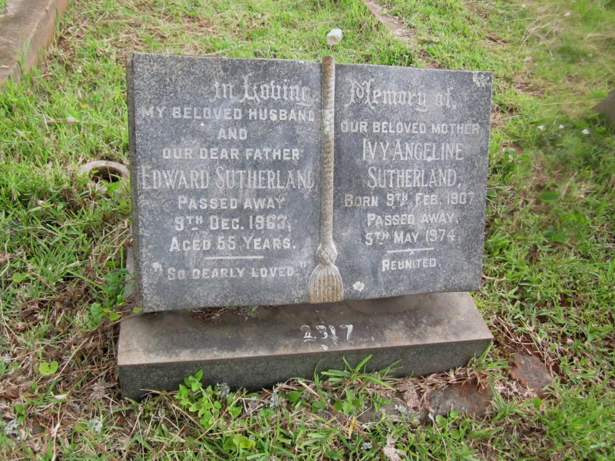 SUTHERLAND Edward -1963 &amp; Ivy Angeline 1907-1974