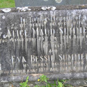 SUMMERS Alice Maud -1934 :: SUMMERS Eva Bessie -1943