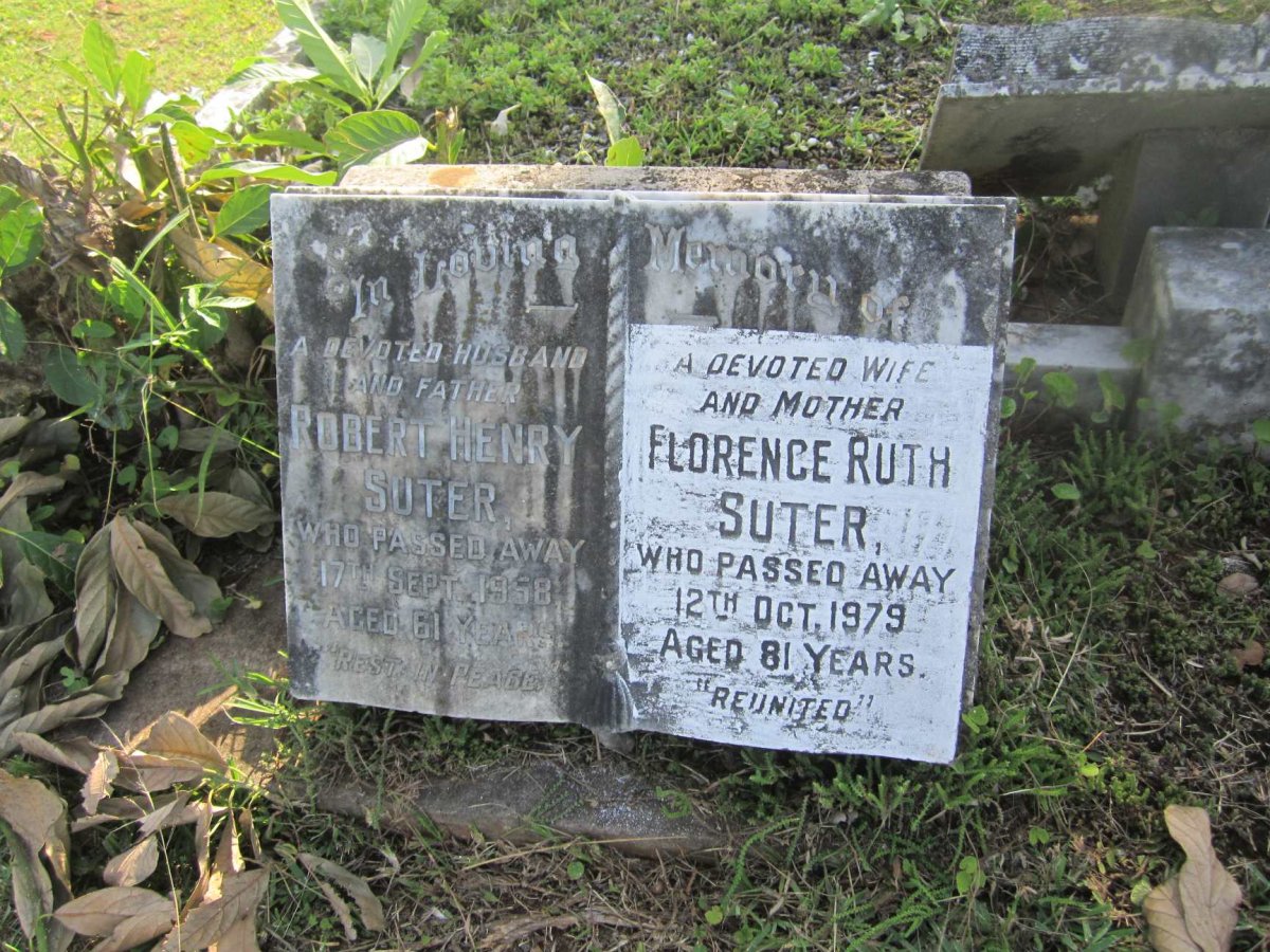 SUTER Robert Henry -1958 &amp; Florence Ruth -1979