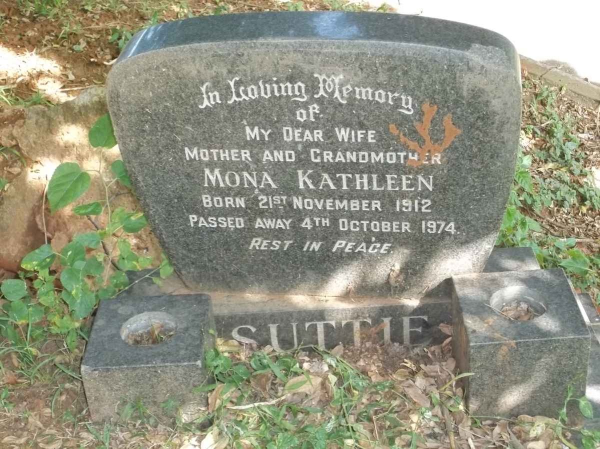 SUTTIE Mona Kathleen 1912-1974