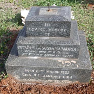 SKORDIS Petronela Sussana 1922-1964