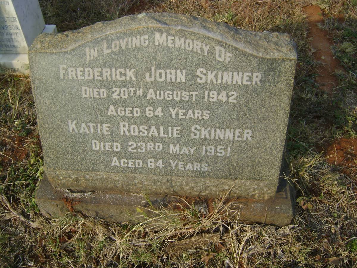 SKINNER Frederick John -1942 &amp; Katie Rosalie -1951
