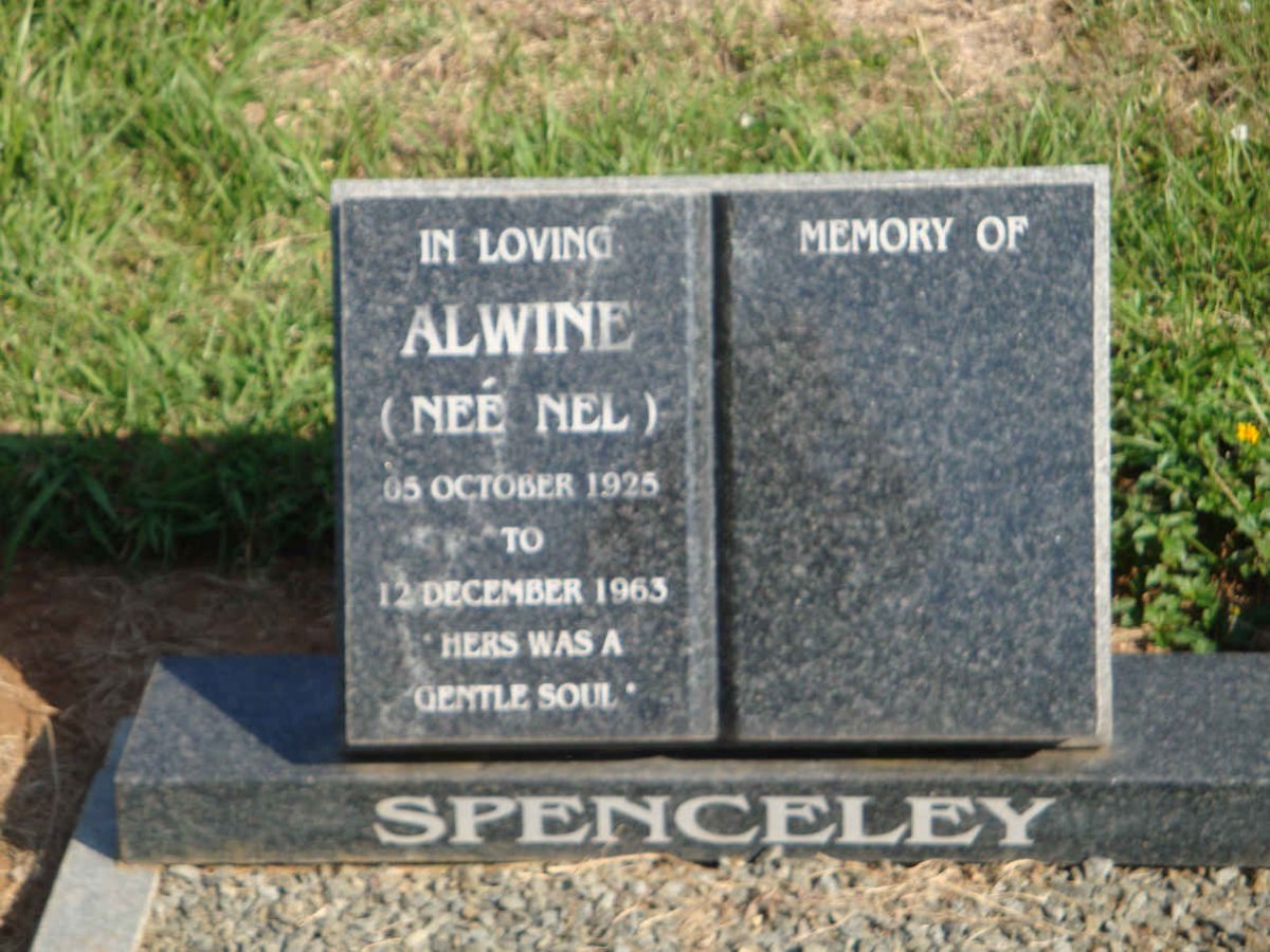 SPENCELEY Alwine nee NEL 1925-1963