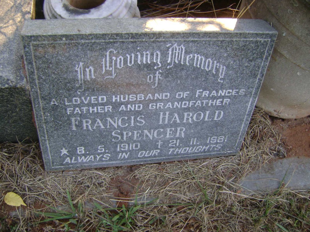 SPENCER Francis Harold 1910-1981