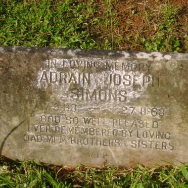SIMONS Adrain Joseph 1963-1963