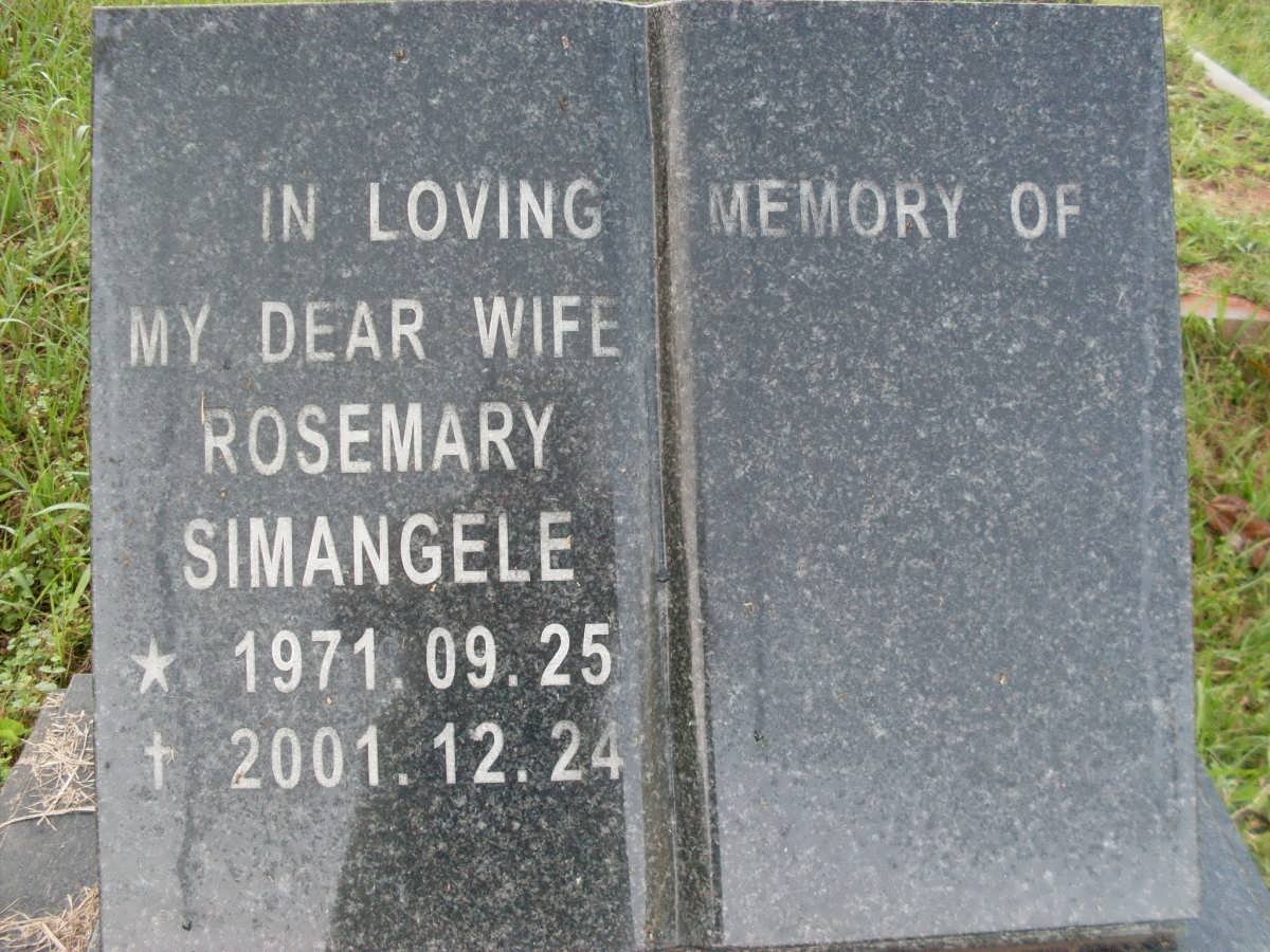 SIMANGELE Rosemary 1971-2001