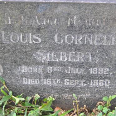 SIEBERT, Louis Cornelius 1892-1960