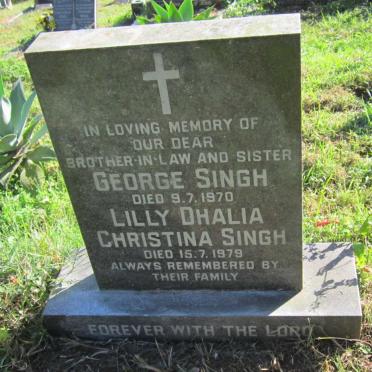 SINGH George -1970 &amp; Lilly Dhalia Christina -1979