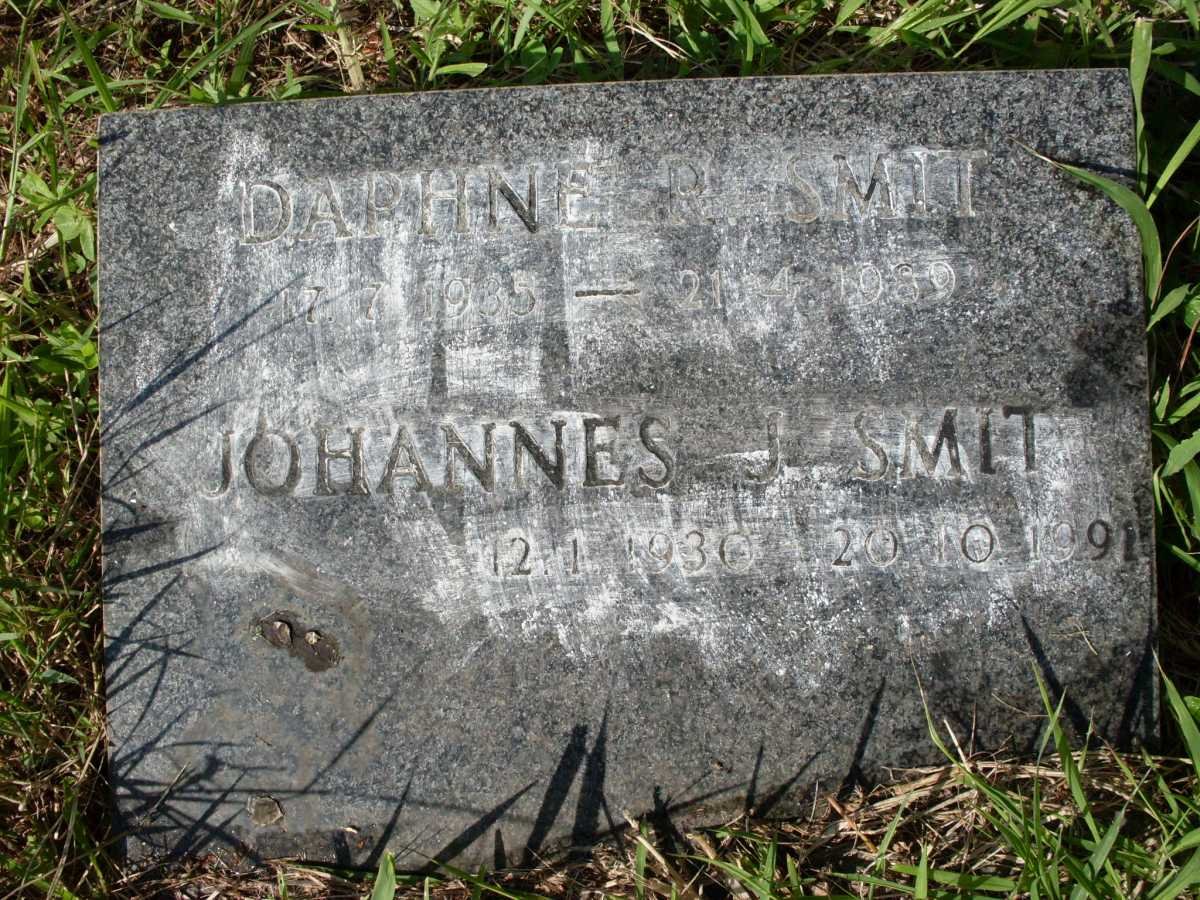 SMIT Johannes J. 1930-1991 &amp; Daphne R. 1935-1989