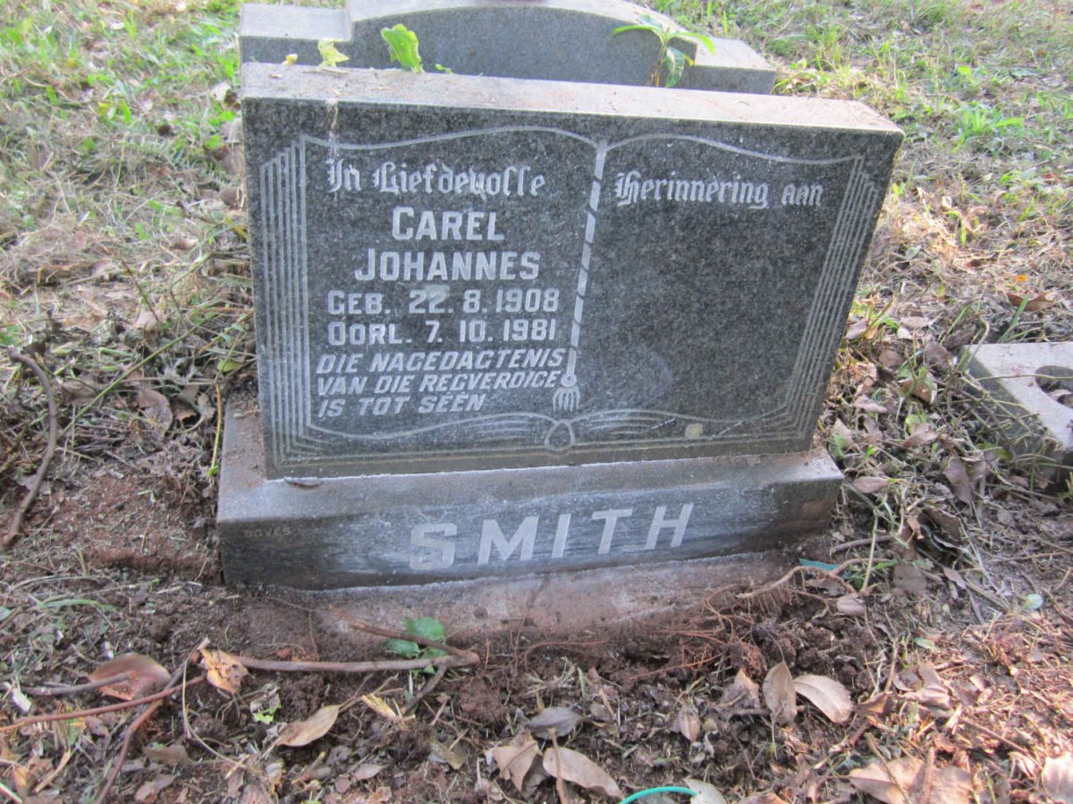 SMITH Carel Johannes 1908-1981