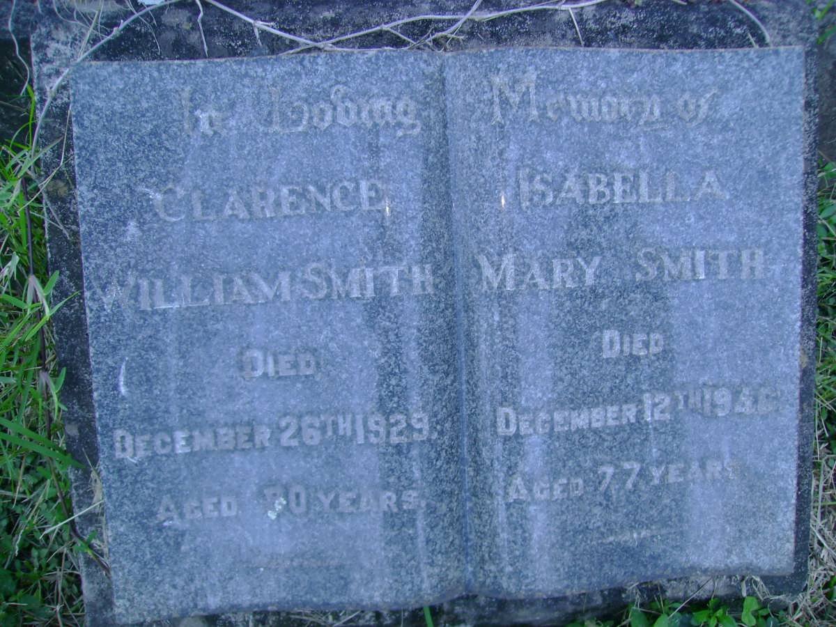 SMITH Clarence William -1929 &amp; Isabella Mary -1946