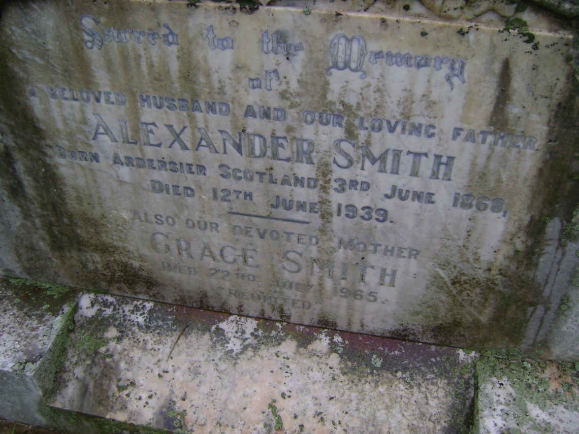 SMITH Alexander 1868-1939 &amp; Grace -1965