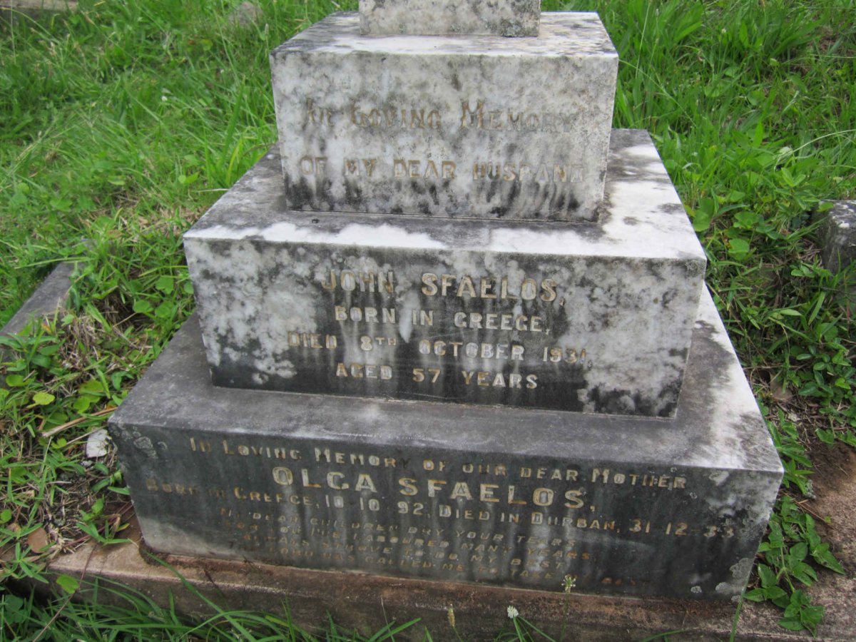 SFAELOS John -1931 &amp; Olga 1892-1933