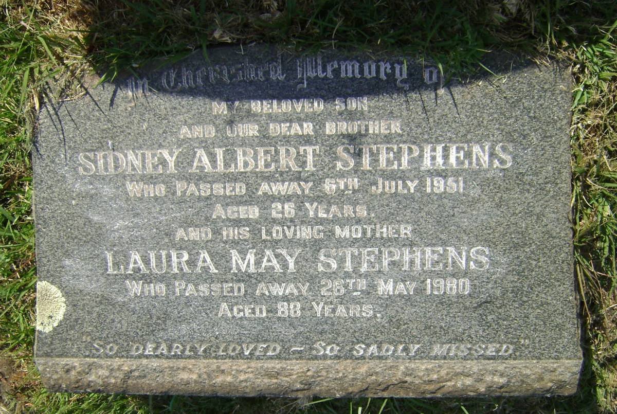 STEPHENS Laura May -1980 :: STEPHENS Sidney Albert -1951