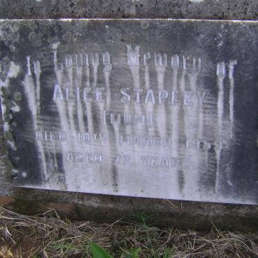 STAPLEY Alice -1959