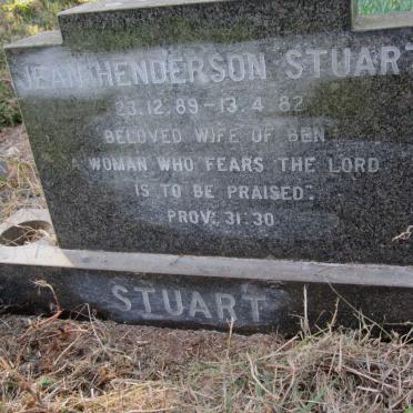 STUART Jean Henderson 1889-1982