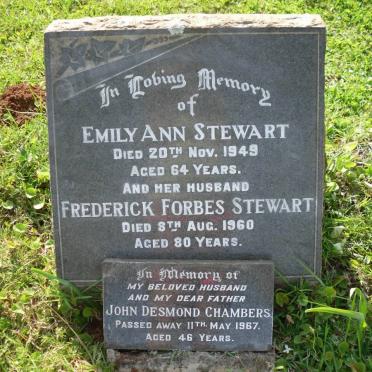 STEWART Frederick Forbes -1960 &amp; Emily Ann -1949 :: CHAMBERS John Desmond -1967