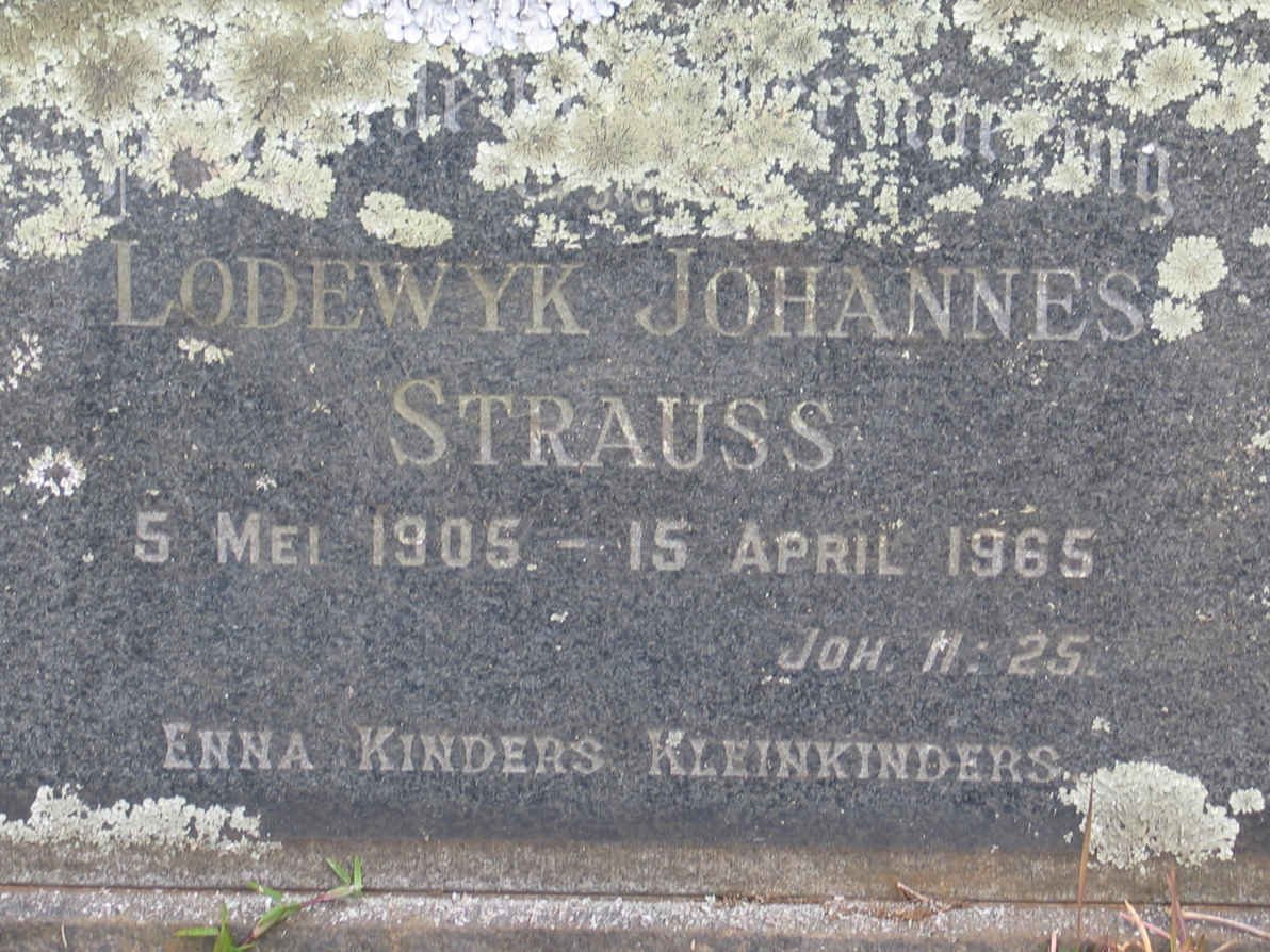 STRAUSS Lodewyk Johannes 1905-1965