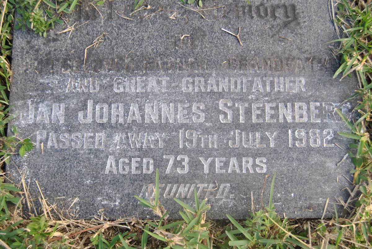 STEENBERG Jan Johannes -1982