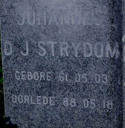 STRYDOM Johannes D.J. 1961-1988