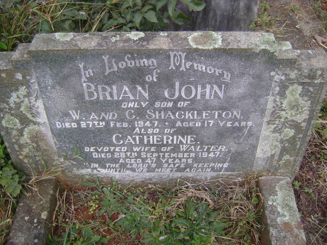 SHACKLETON Catherine -1947 :: Brian John -1947