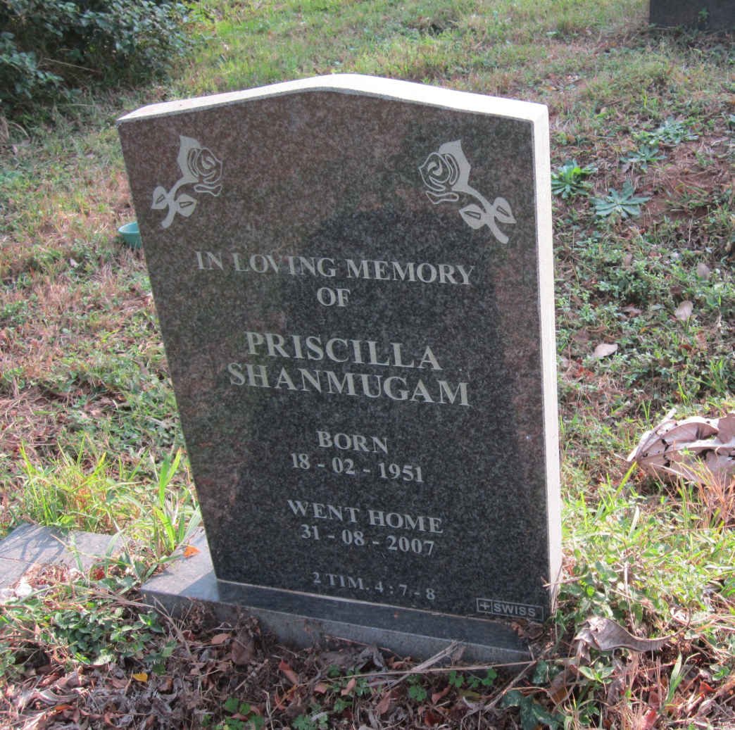 SHANMUGAM Priscilla 1951-2007