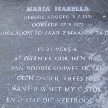 SHAW Maria Isabella nee KRUGER 1921-1971