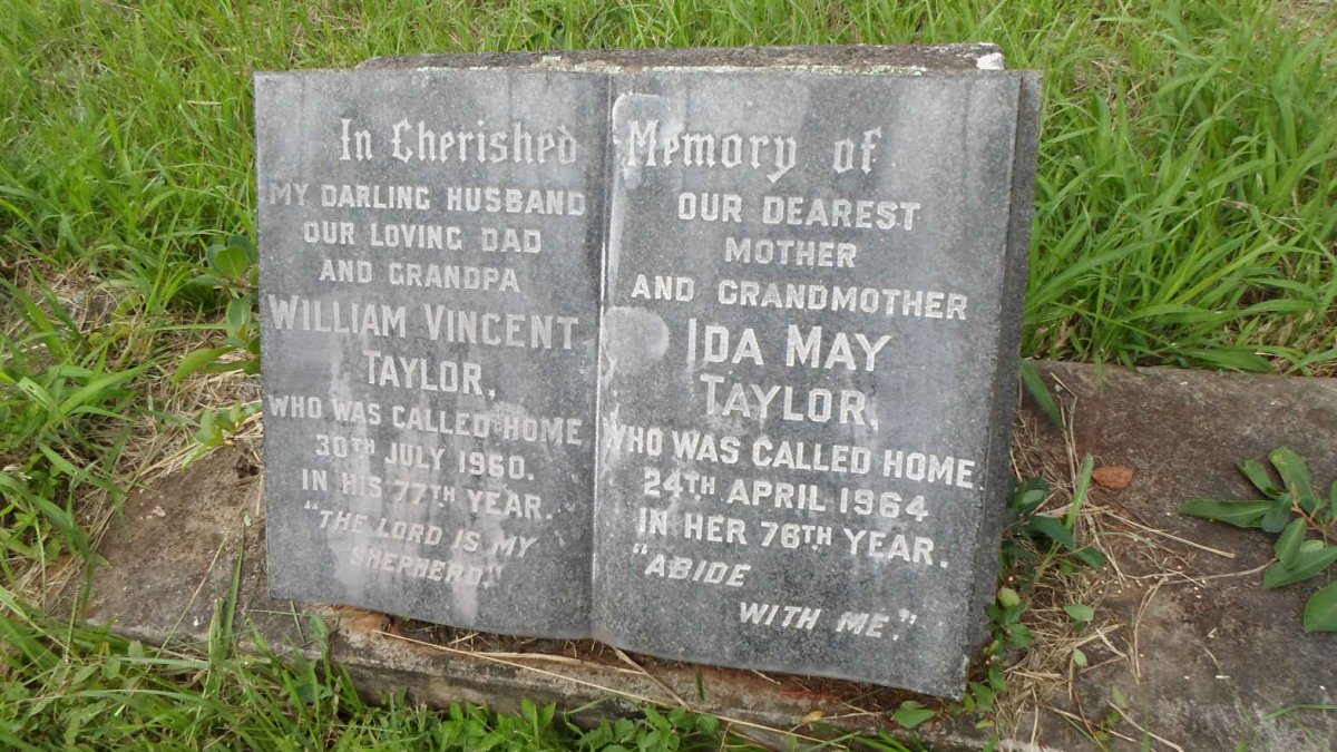 TAYLOR William Vincent -1960 &amp; Ida May -1964