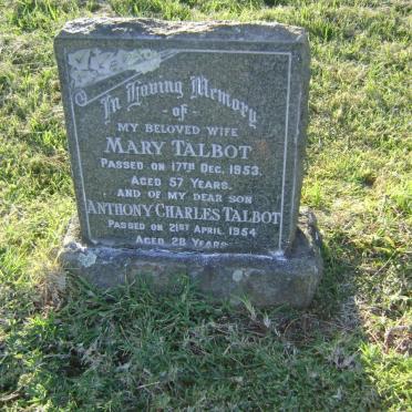 TALBOT Mary -1953 :: TALBOT Anthony Charles -1954