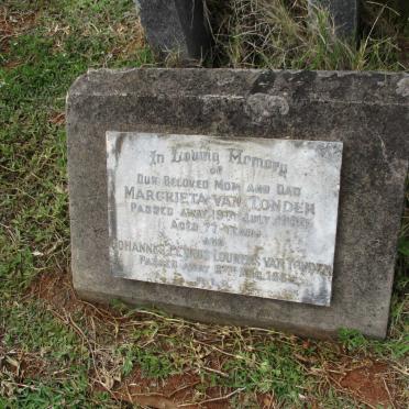 TONDER Johannes Petrus Lourens, van -1962 &amp; Margrieta -1963