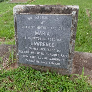 TOMICH Lawrence -1960 &amp; Maria -1956
