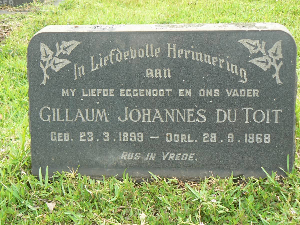 TOIT Gillaum Johannes, du 1899-1968