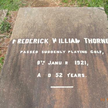 THORNE Frederick William -1921