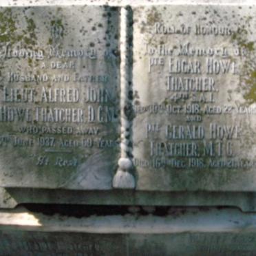 THATCHER Alfred John Howe -1937 :: THATCHER Edgar Howe -1918 :: THATCHER Gerald Howe -1918