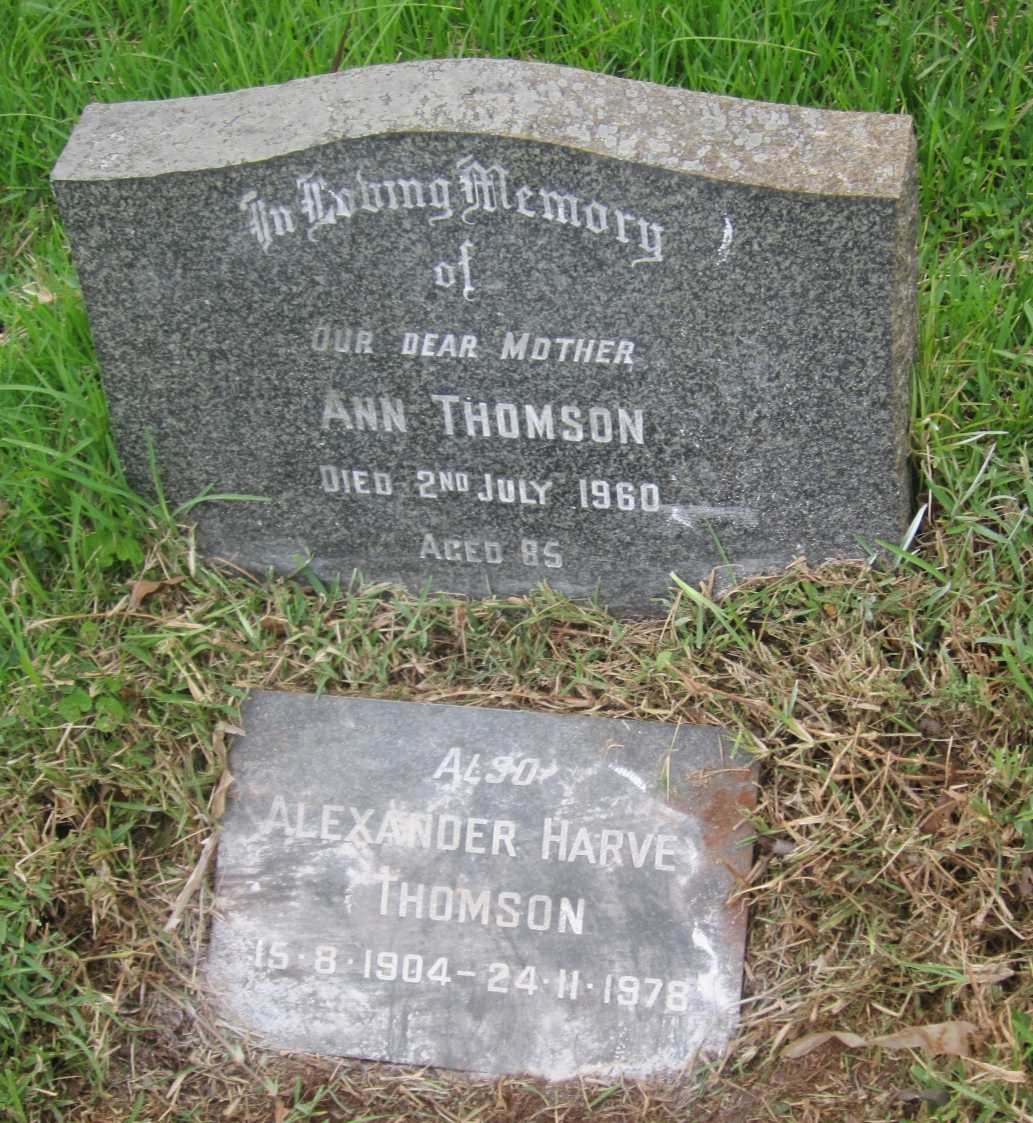 THOMSON Ann -1960 :: THOMSON Alexander Harvey 1904-1978