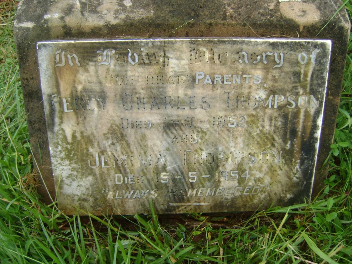THOMPSON Percy Charles -1952 &amp; Jemima -1954